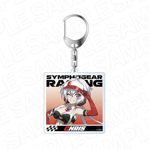 『戦姫絶唱シンフォギアXV』ホログラムアクリルキーホルダー 雪音 クリス SYMPHOGEAR RACING ver.